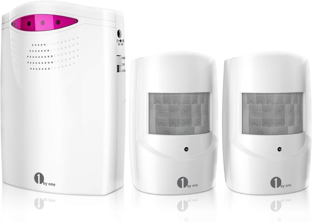 Driveway Alarm Wireless Outside, 1byone Motion Sensor 1000 FT White