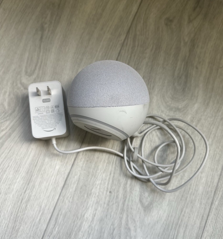 Amazon Echo Dot 5th Generation Glacier White Bluetooth Alexa Smart Speaker