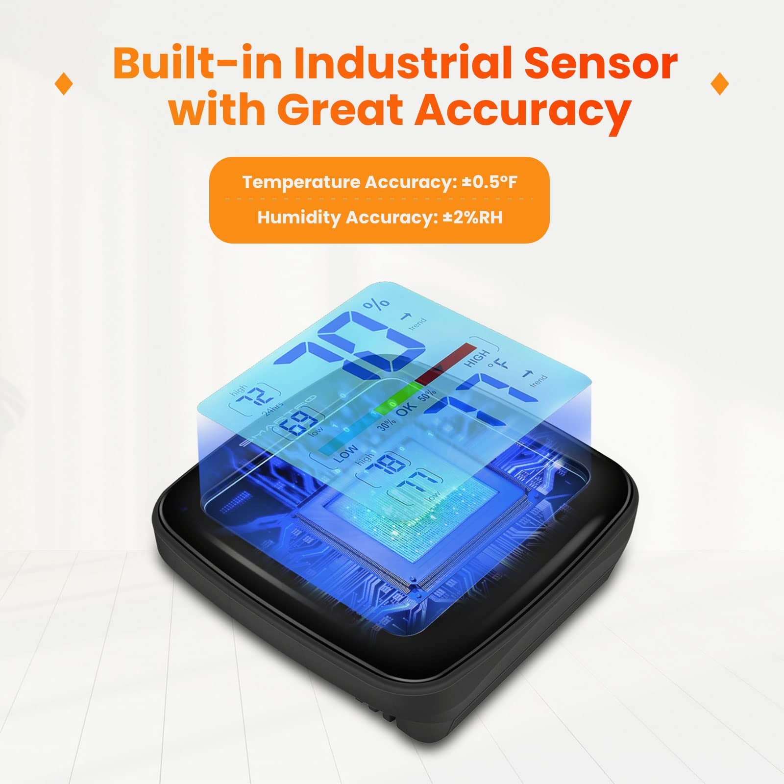 SMARTRO SC42 Professional Digital Hygrometer Indoor Thermometer Room black