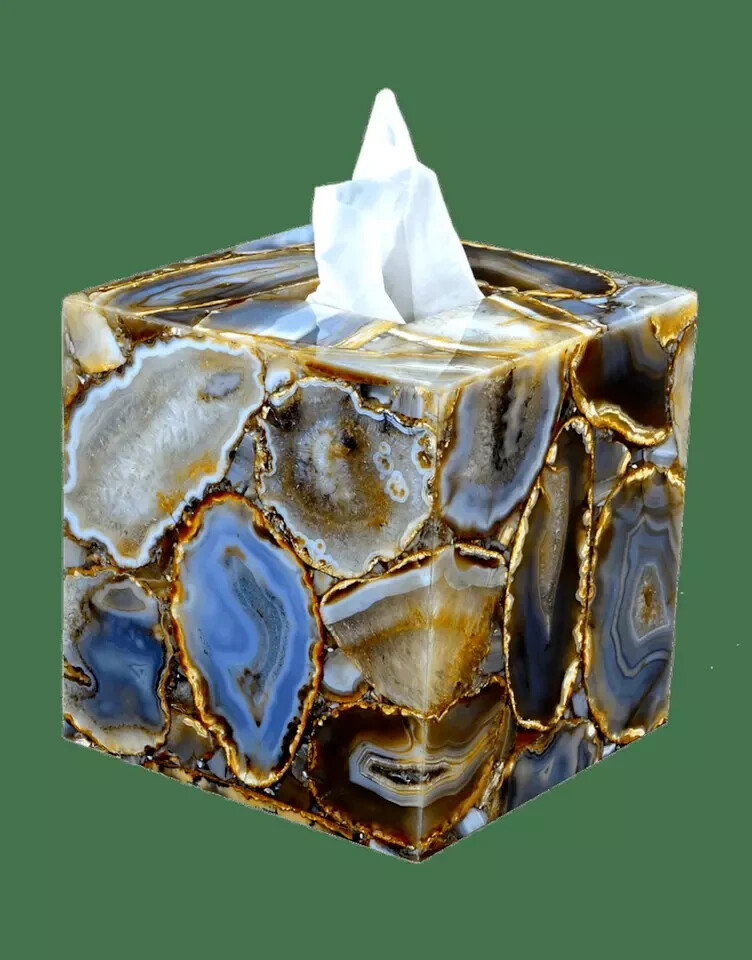 Luxury 7-Piece Agate Bathroom Accessories Set