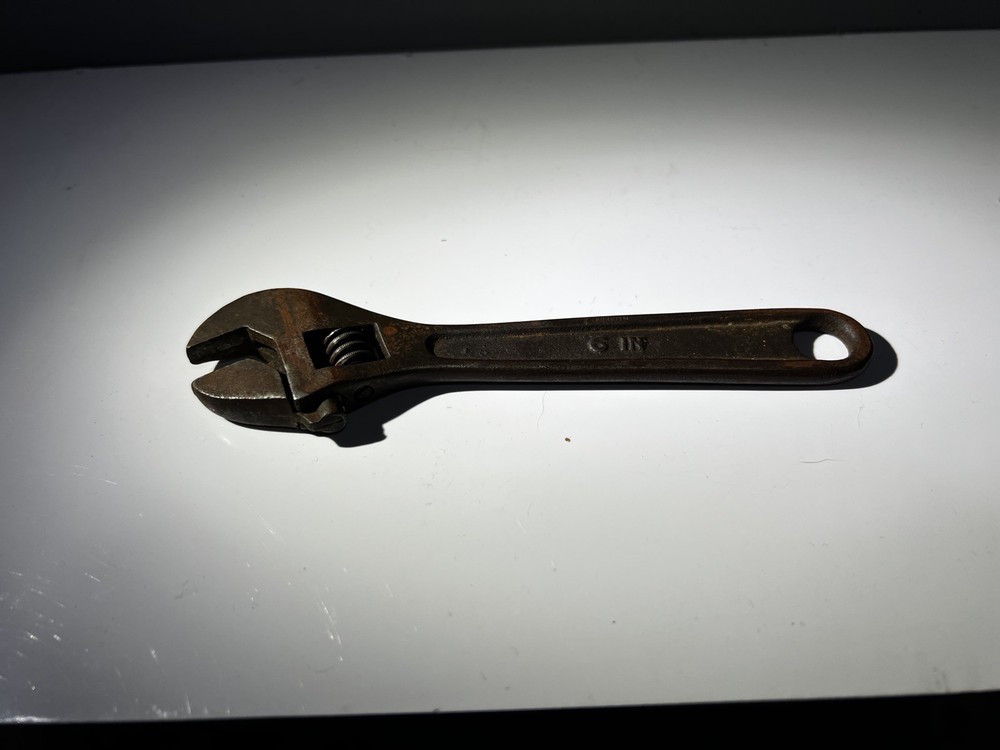 Vintage Adjustable Spanner 6” stamped “Foreign”