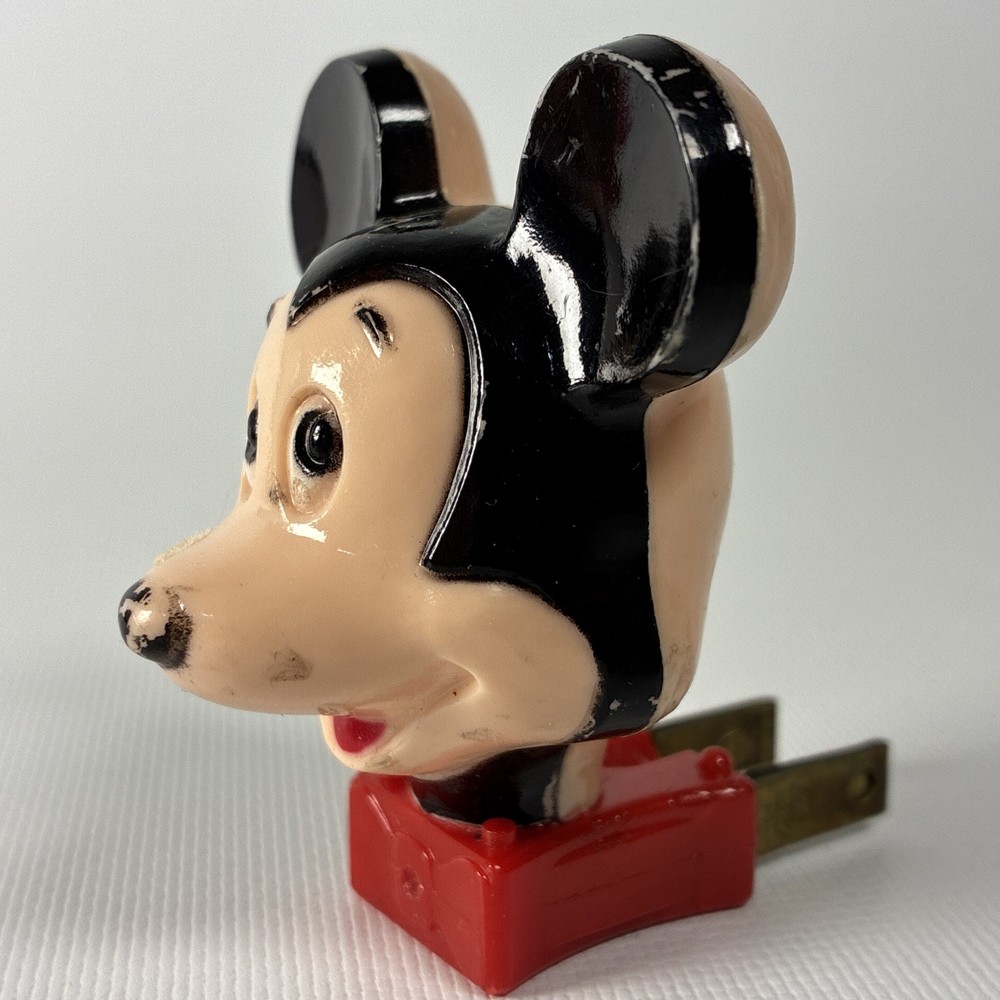Vintage Mickey Mouse Head Night Light WORKS