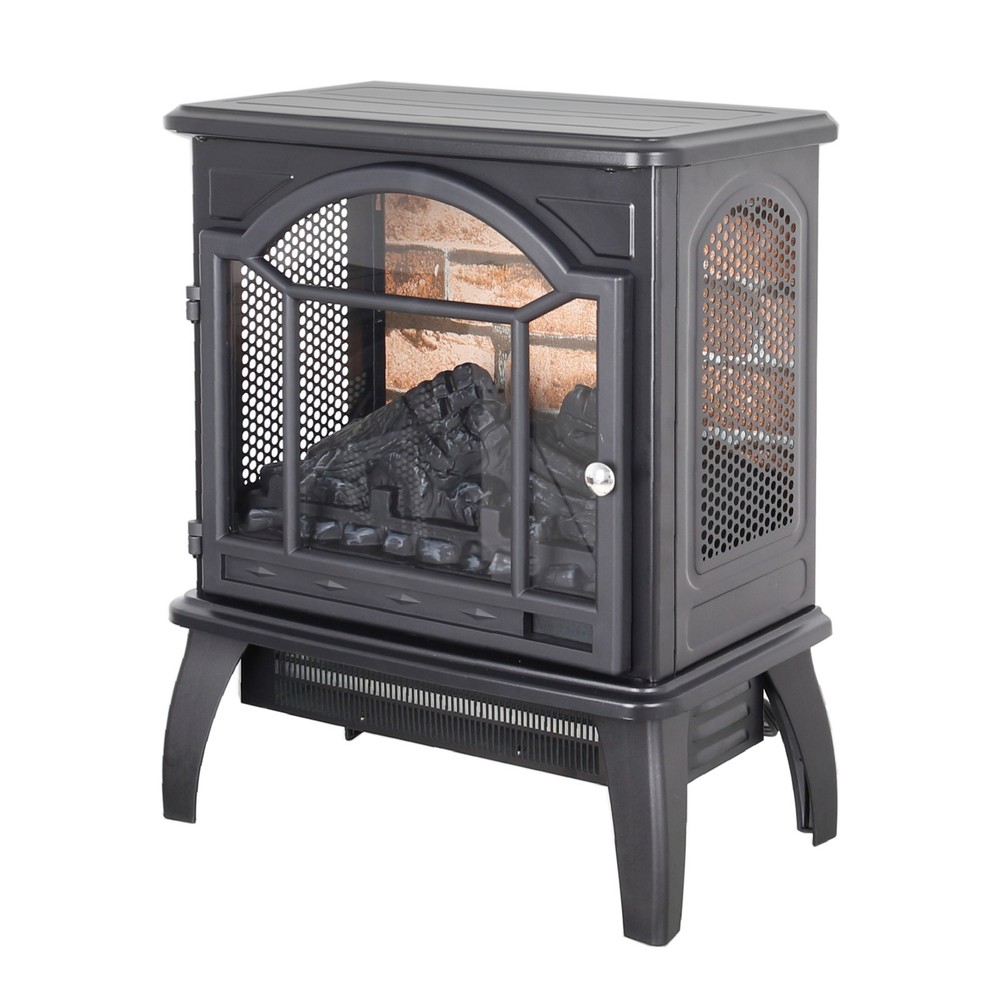 18" 3D Flame Electric Fireplace Insert Heater w/ Realistic Flame&Remote Control