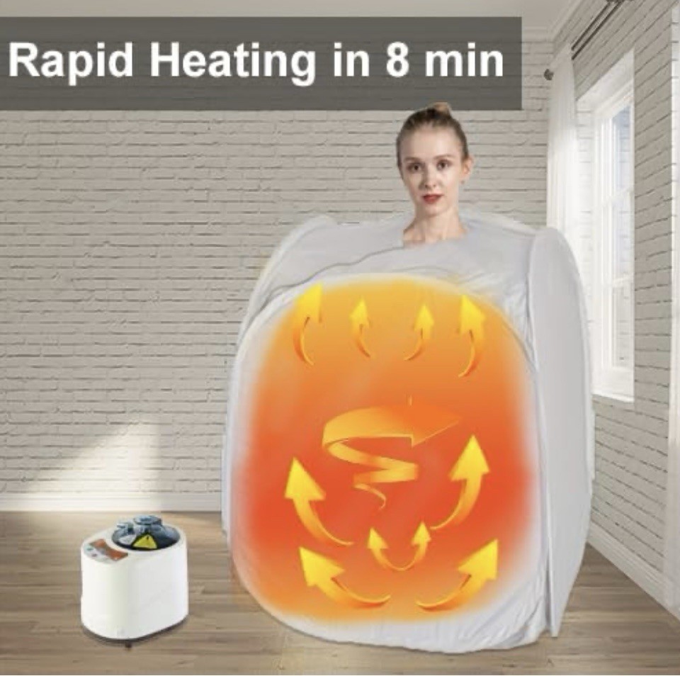 Smartmak Portable Sauna W/ Remote Gray