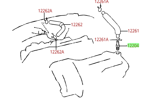 LEXUS OEM FACTORY PCV VALVE 2010-2015 IS250 (ATM ONLY)