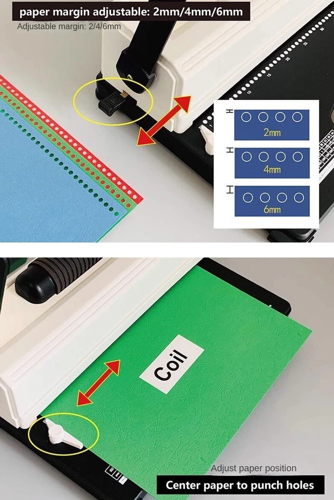 A4 Electric Single Coil Binding Machine Laptop Office Text Punch Binding Machine
