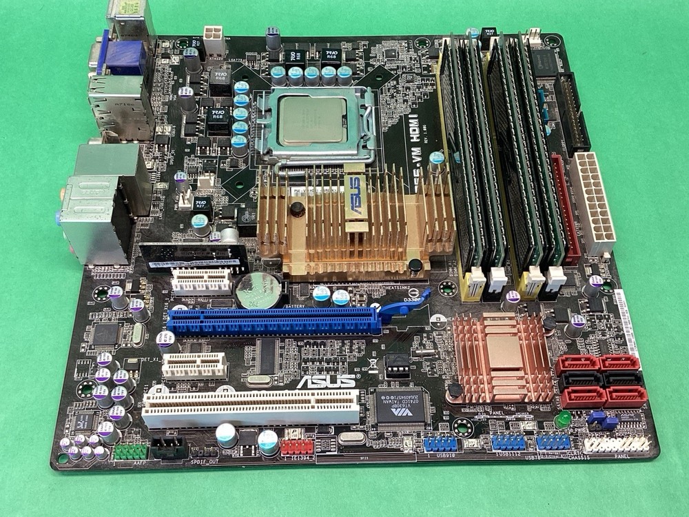 ASUS Motherboard P5E-VM HDMI + Intel Core 2 Duo CPU + RAM - UNTESTED