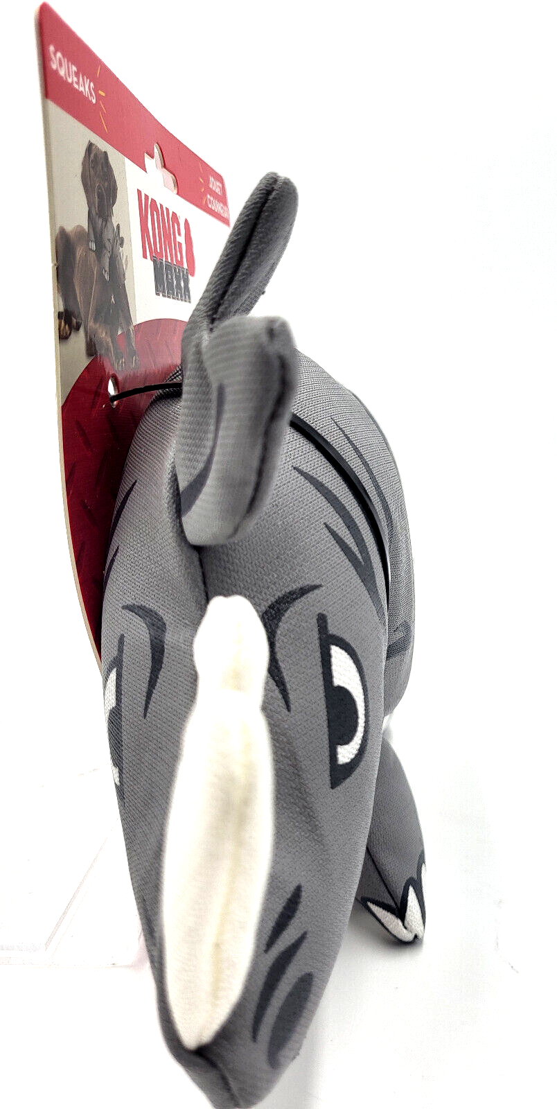 KONG Maxx Rhino Large Durable Squeaky Strong Fabric Dog Fetch Toy 12x9"