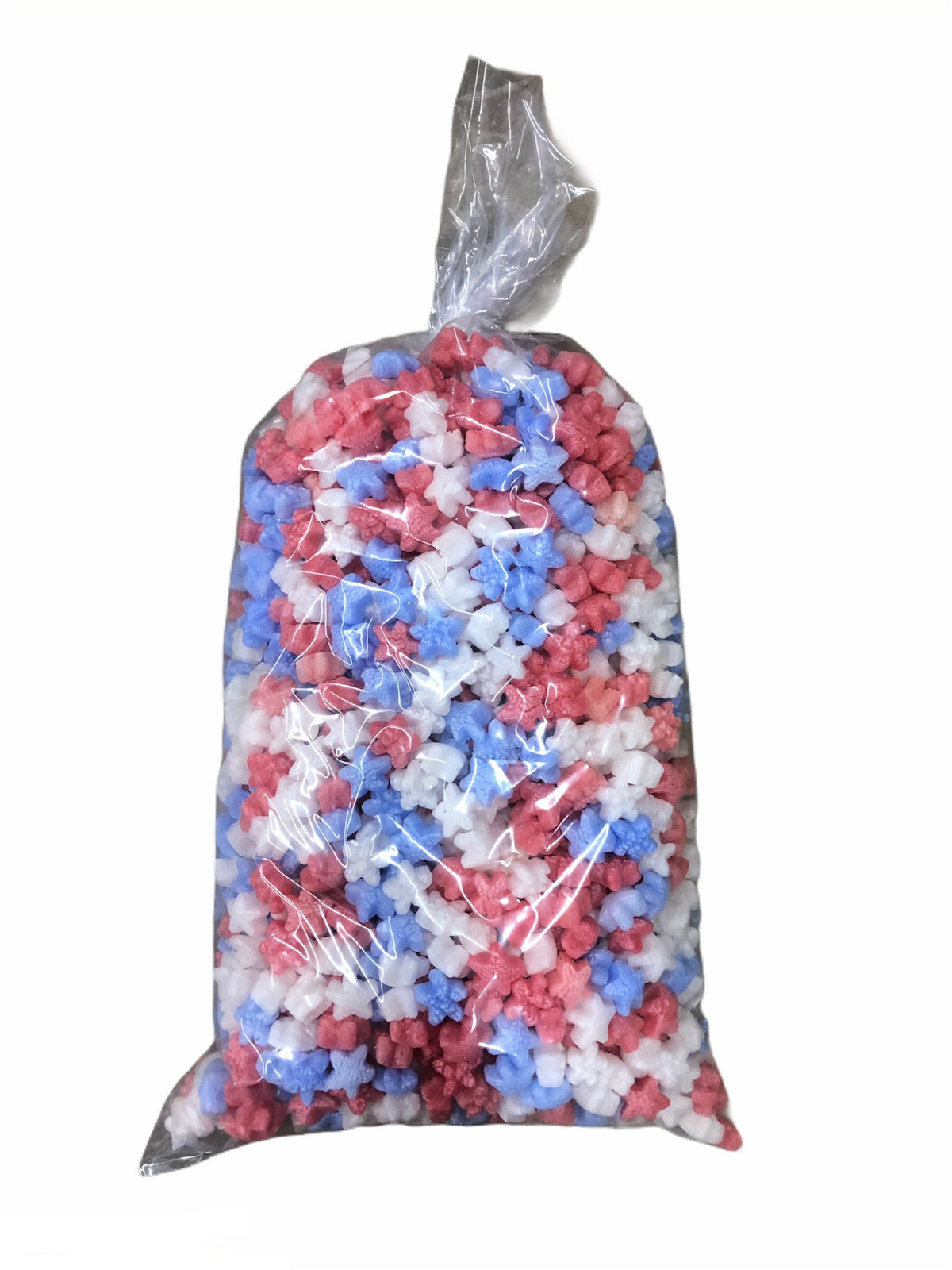 FunPak Packing Peanuts Red White Blue Stars 1.5 cu ft Compostable Biodegradable