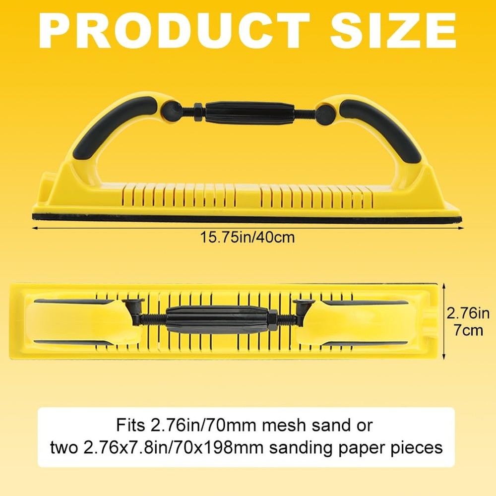 Adjustable Radius Flex Hand Sanding File Block, 2-3/4" x 15-3/4" Hook & Loop
