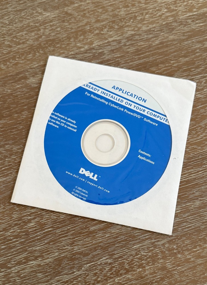 Dell Cyberlink PowerDVD Software, Windows XP Reinstallation Sealed