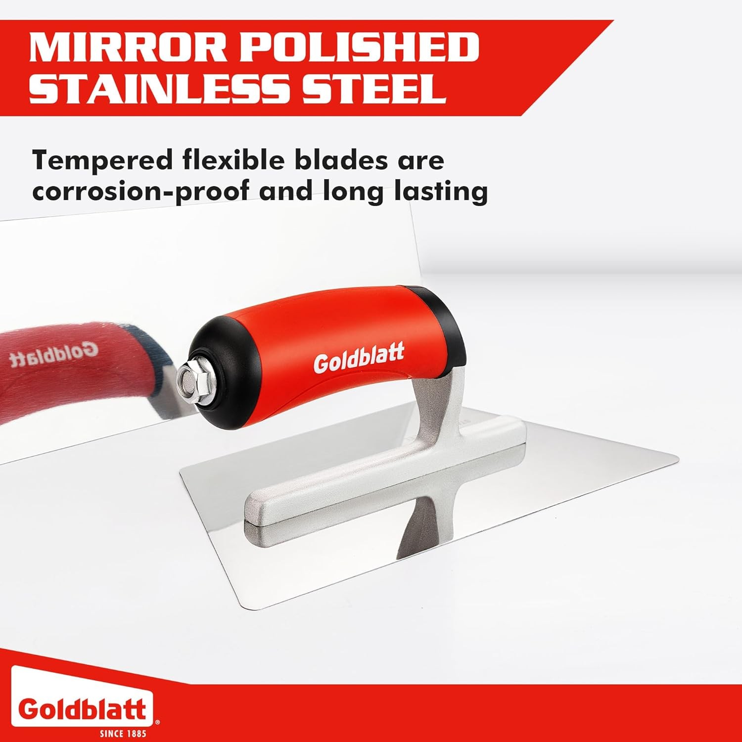 Goldblatt 3PIECE Venetian Plaster Finishing Trowel Set Drywall & Concrete Trowel