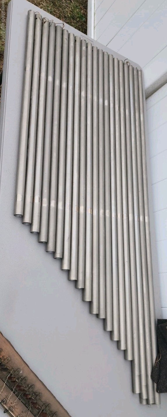 20 Deagan 1.5 Octave Cathedral Chimes Tubular Bells 1.25" dia. Circa 1910-1922