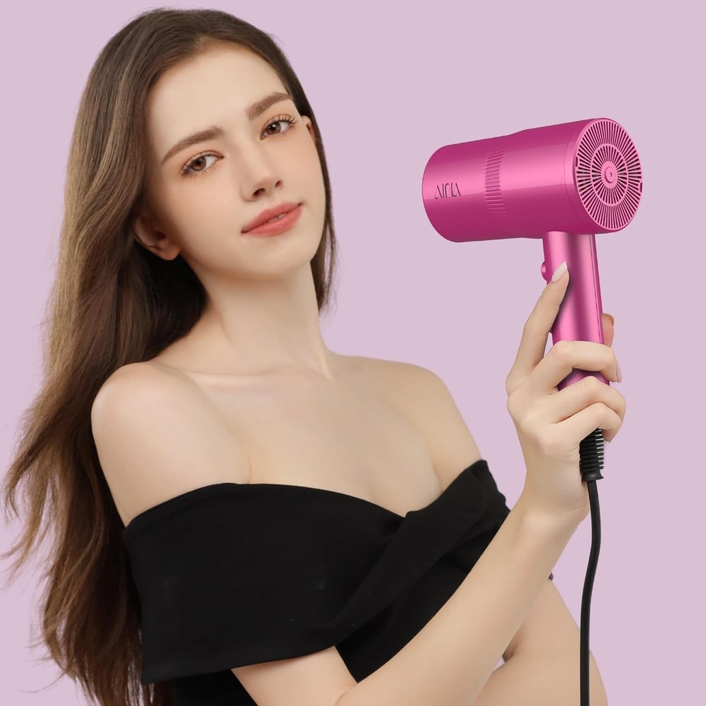 Hair Dryer with Diffuser for Women Ionic Ceramic Coating Cold Shot Fast Drying