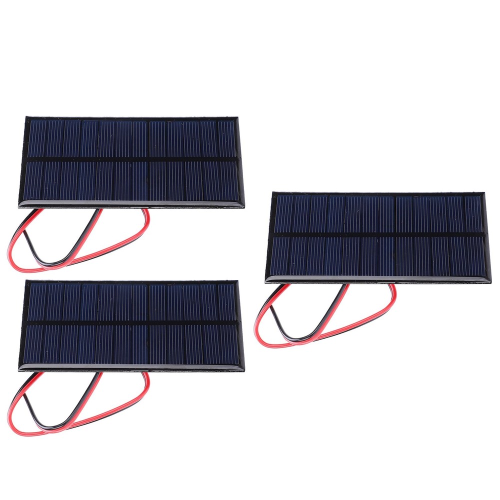 3pcs DC 6V 1W Solar Panel Cell Power Module Solar Panel With 30cm Cable