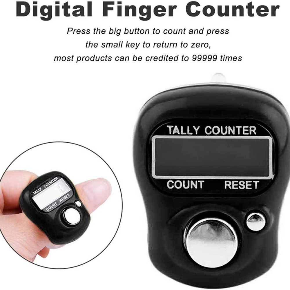 Electronic Finger Counter4-Pack Case Resettable 5 Digit LCD Electronic Digital