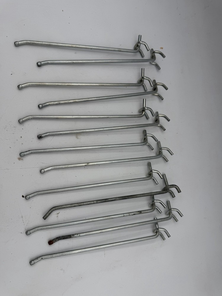 12 - 8” Peg Board Hangers D3A