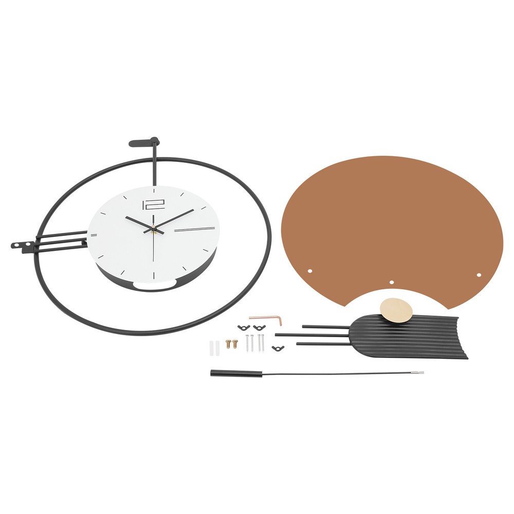 Modern Wall Clock, Wall Clock with Pendulum, Large Modern Wall Clock