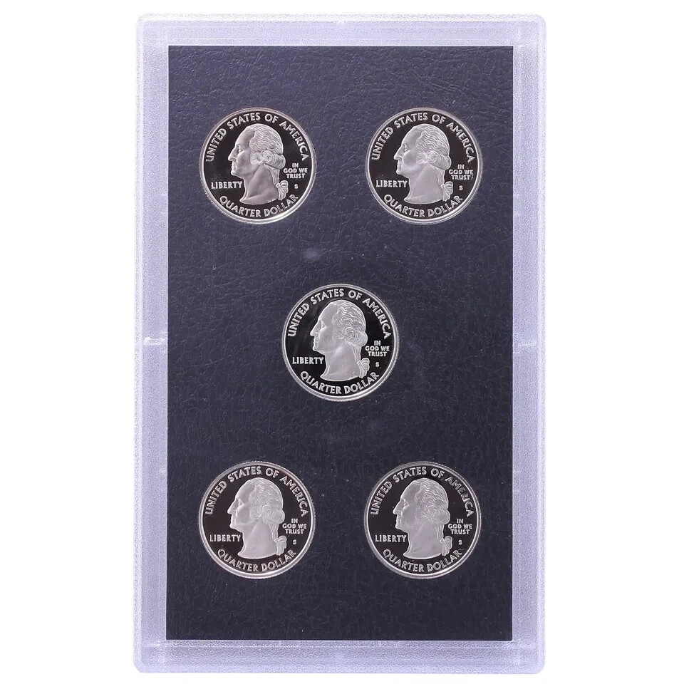2006 S Clad PROOF Quarter Set US Mint (5 Coin Set) No Box and COA