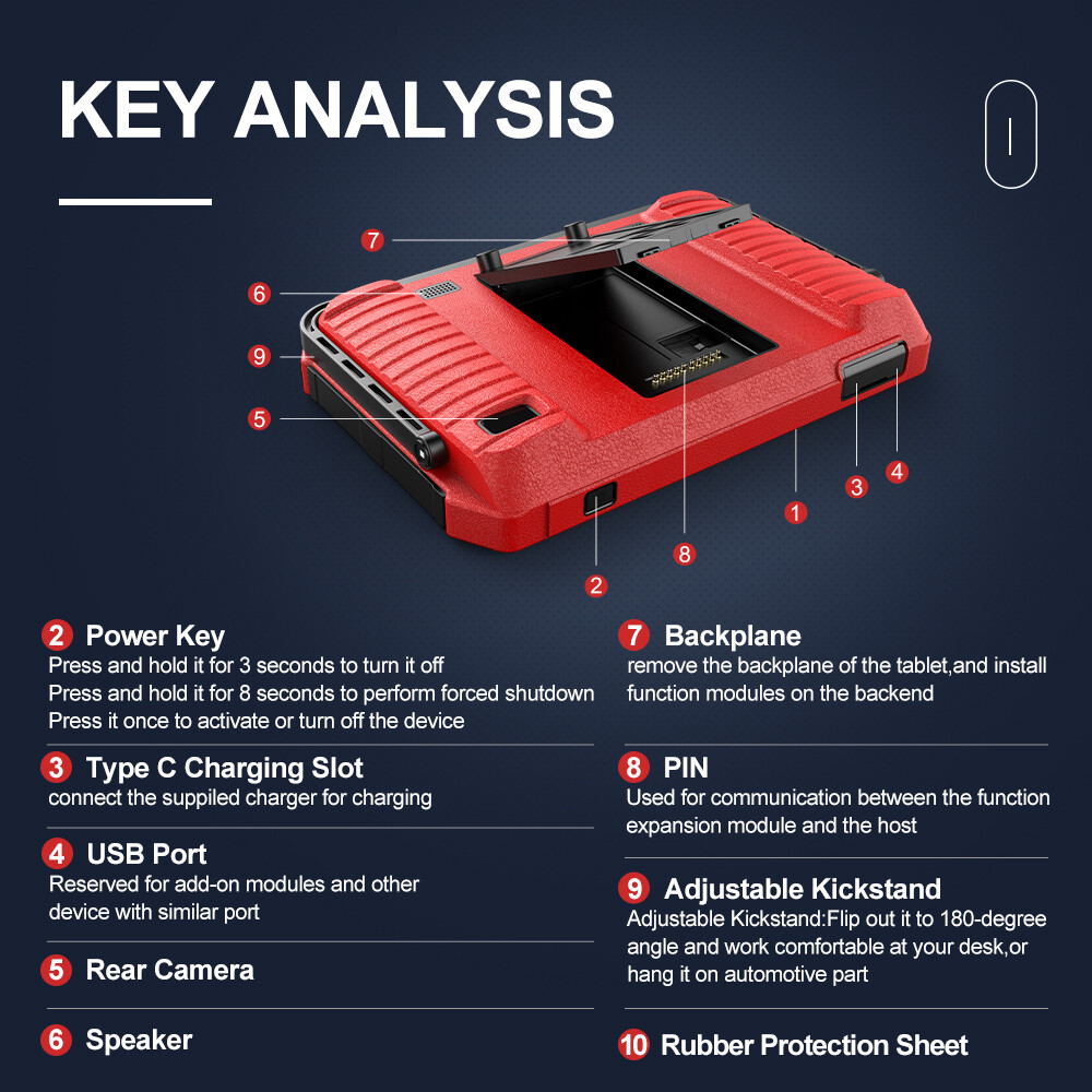 Ancel DS600 Bi-directional OBD2 Scanner All System ECU Coding Diagnostic Tool