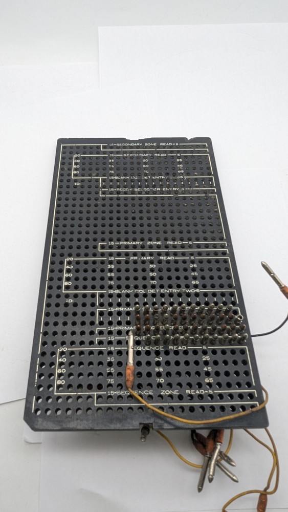 Vintage IBM 601059 MACHINE Plugboard Control Panel FOR DISPLAY