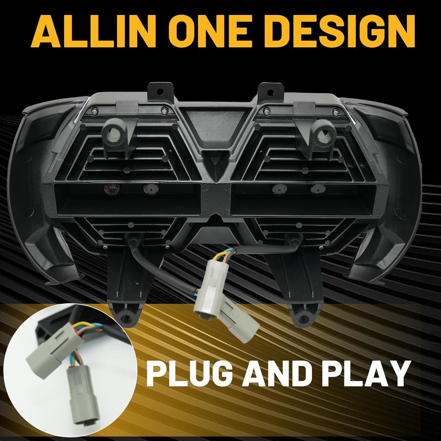 LED Dual Headlight w/ 2 Colors For Harley Touring Road Glide FLTRX FLTRXS 2015+