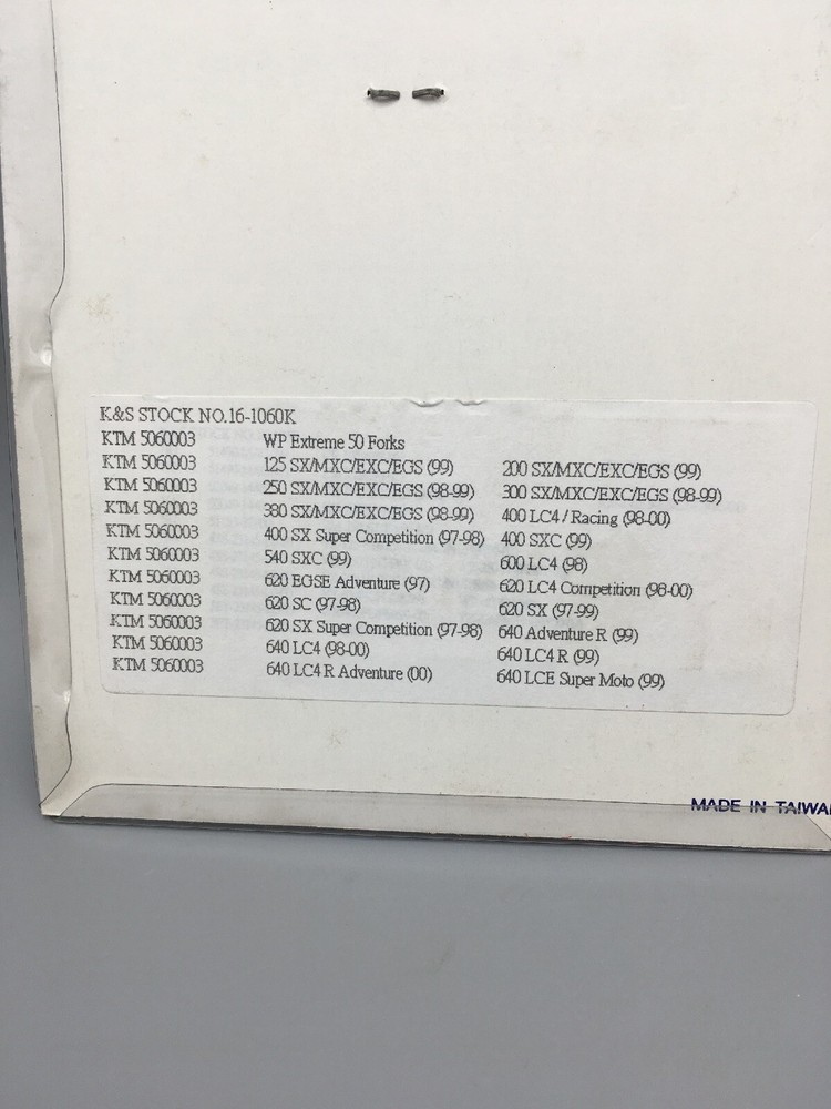 K & S 16-1060K Fork Seals
