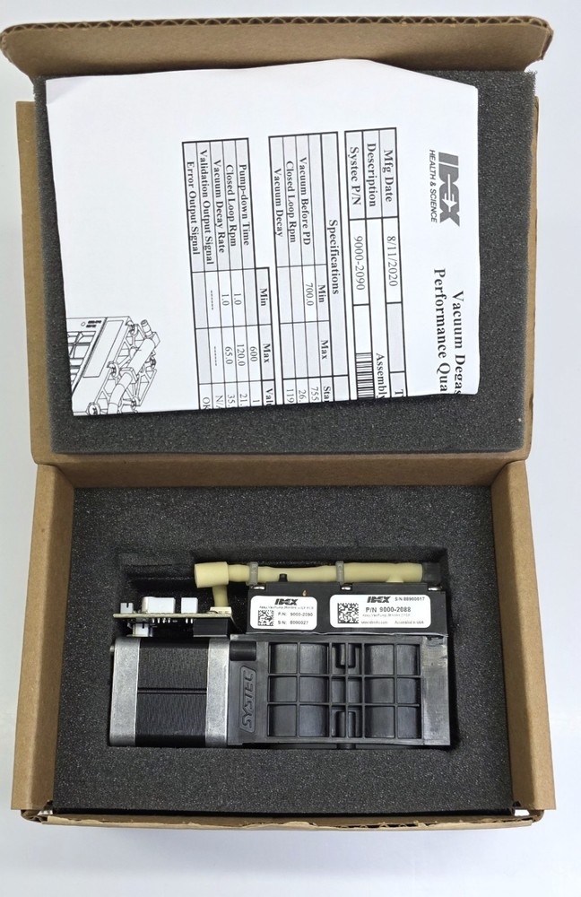 IDEX VacPump Constant Performance Side BOTTOM Degassing Control System w/ CP PCB