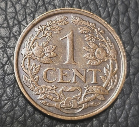 1925 Netherlands 1 Cent Coin