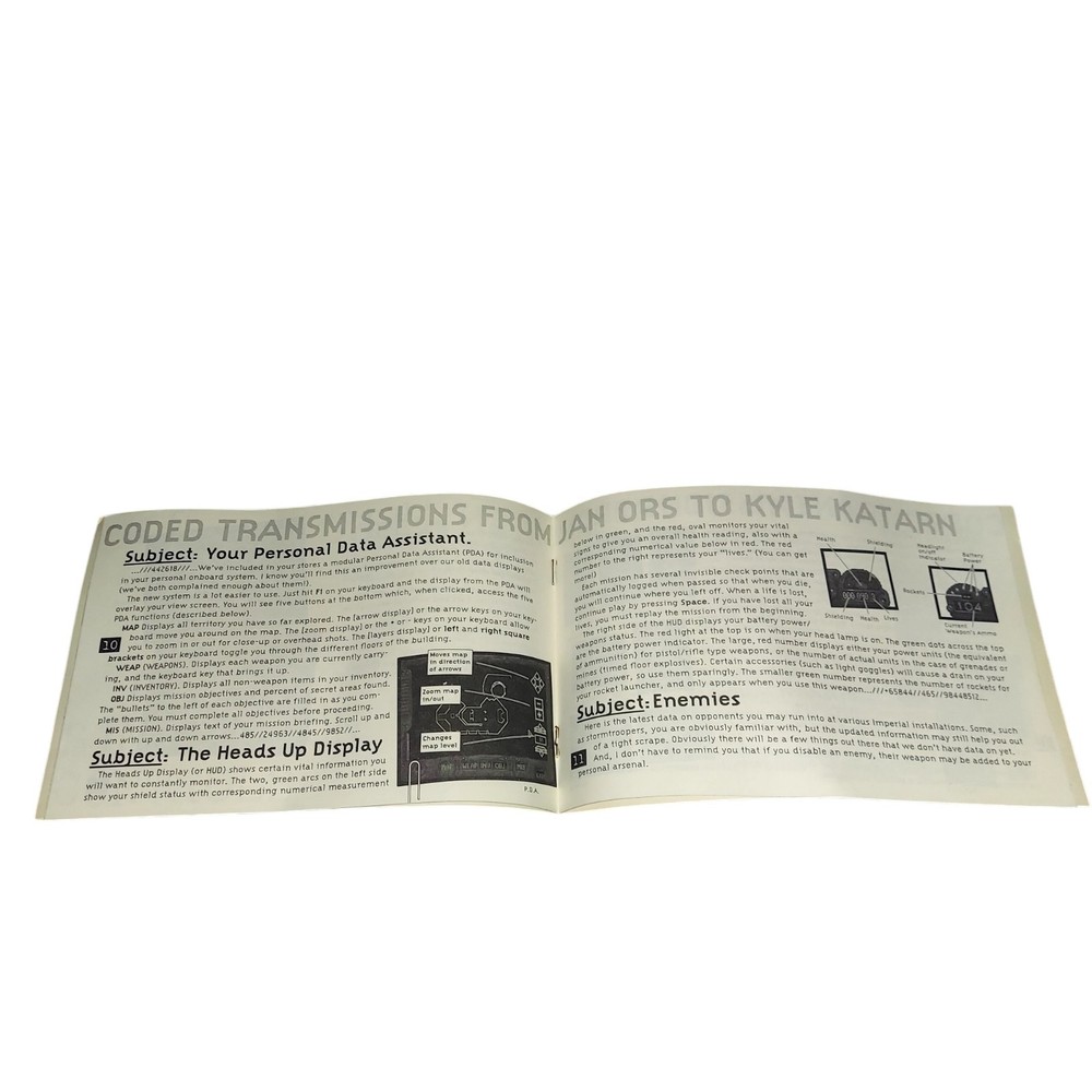 Star Wars Dark Forces Manual Coded Transmissions MANUAL ONLY US3