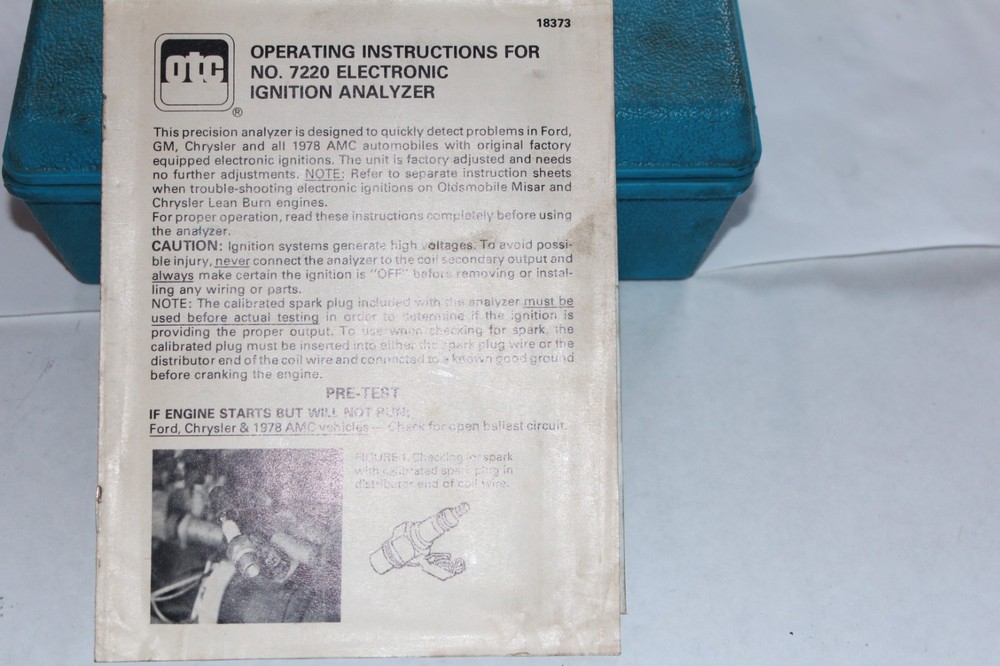 OTC Electronic Ignition Analyzer 7220 (Missing spark plug adapter)