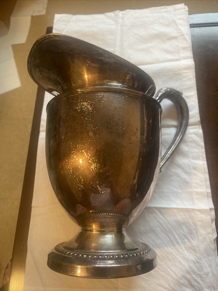 Silver Plated Pitcher , 9 Inches High ￼