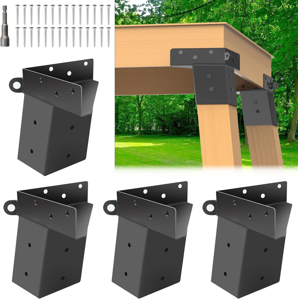 Deer Stand Brackets 4x4, Elevator Brackets 4Pcs, Deer Blind Brackets, for Outdo