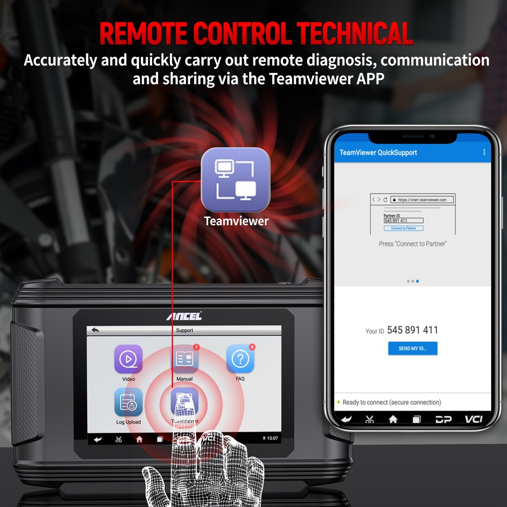 ANCEL MT500 PRO Motorcycle All System Diagnostic Scan Tool OBD Scanner ABS TPMS
