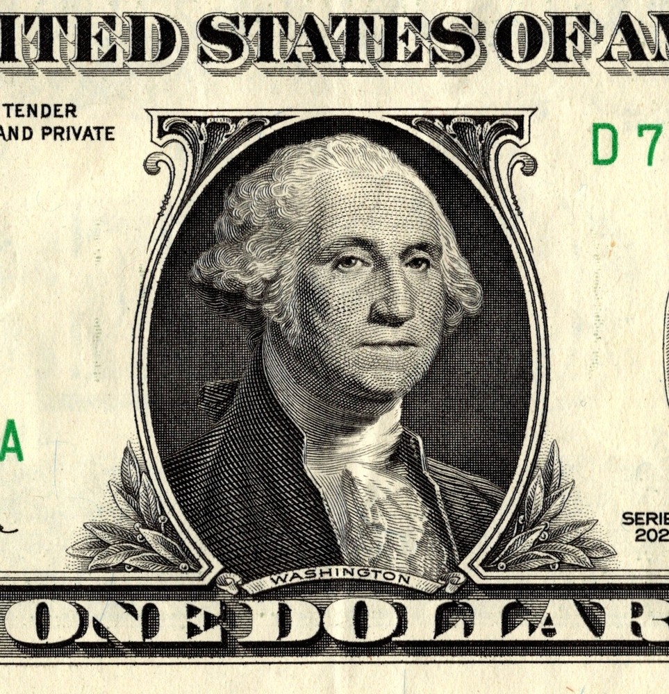 Four Pair Fancy Serial Number One Dollar Bill