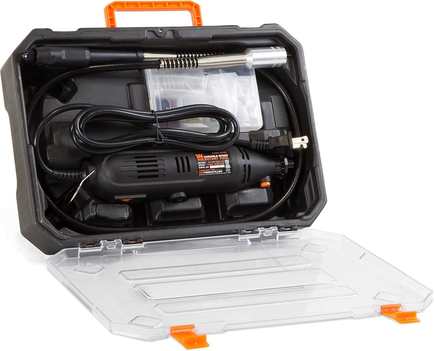 Rotary Tool Kit 100+ Pieces Accessories Dremel Set Variable Speed w/ Flex Shaft