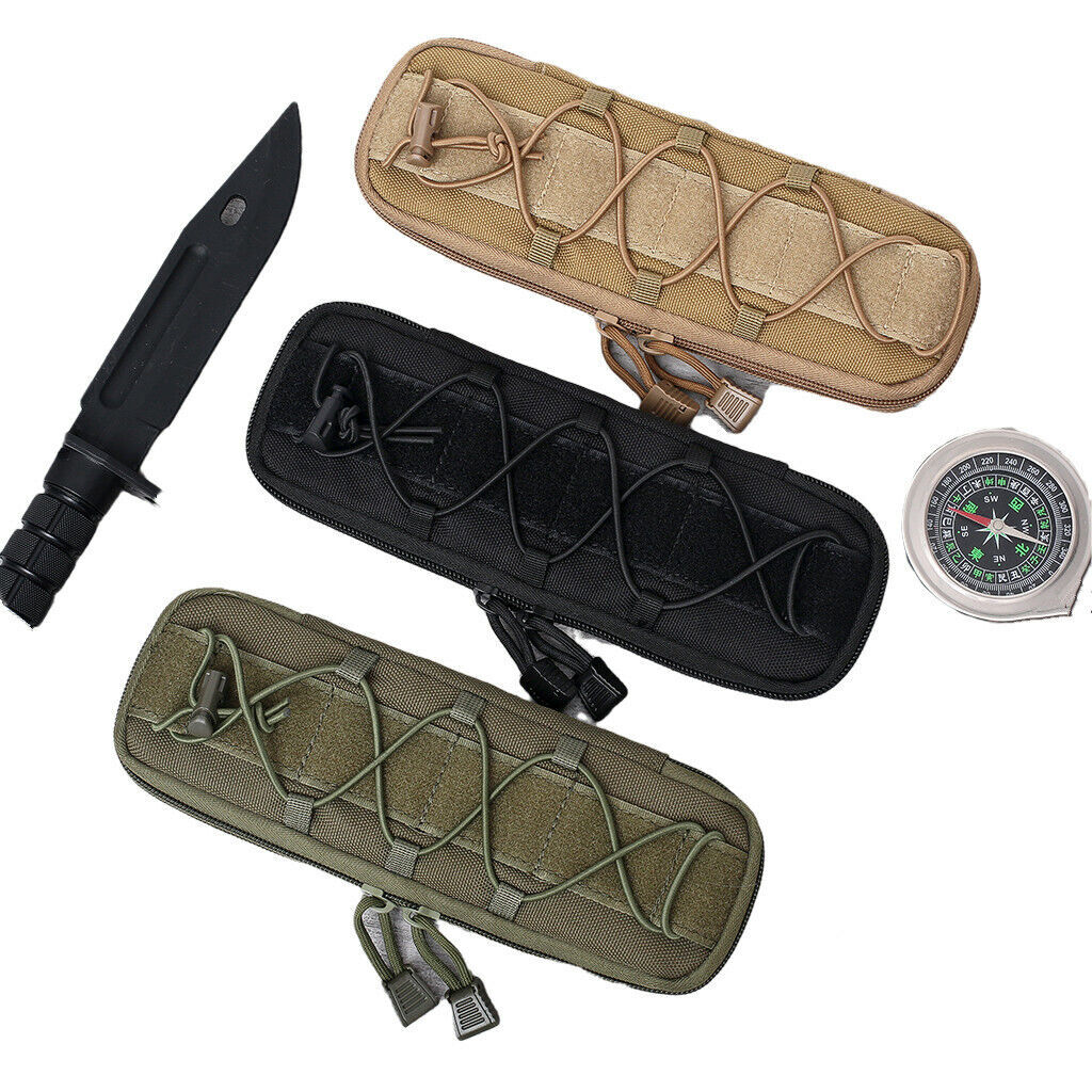 Tactical Knife Sheath Bag Molle Flashlight Holster Case Multi-Tool Nylon Pouch