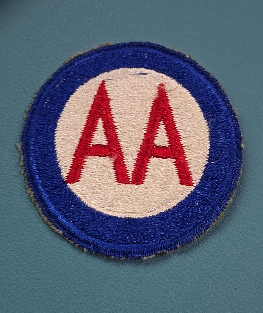 Anti-Aircraft Command Patch-Cut Edge-White Back-Original -SUPER CONDITION WW-II*