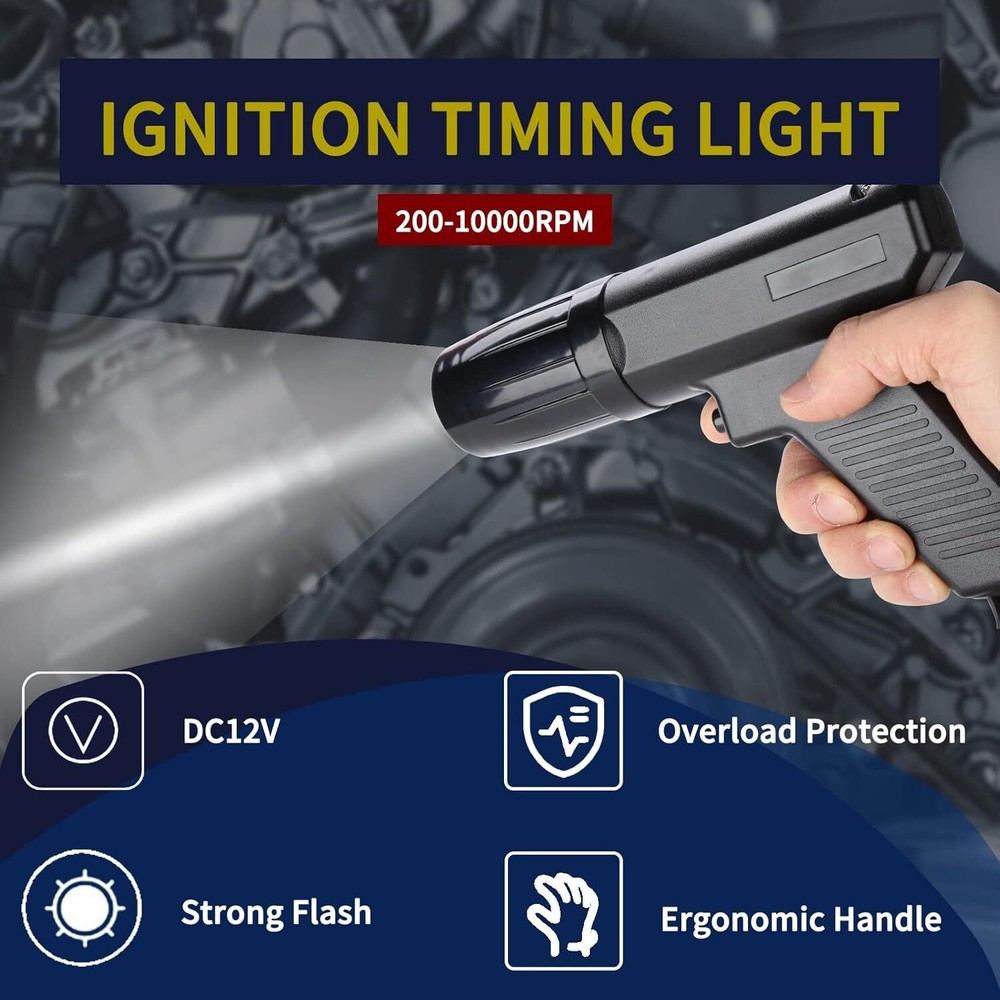 Ignition Timing Light Automotive Engine Ignition Inductive Timing Light Gun 12V