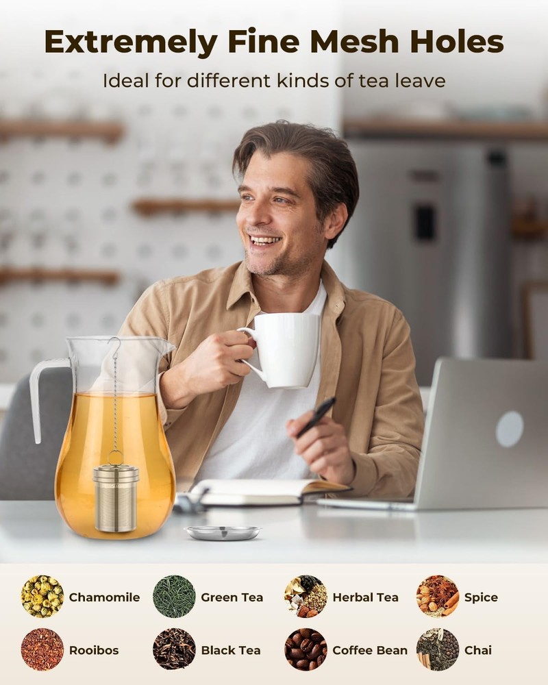 2 Pack Tea Strainers for Loose Tea, Extra
