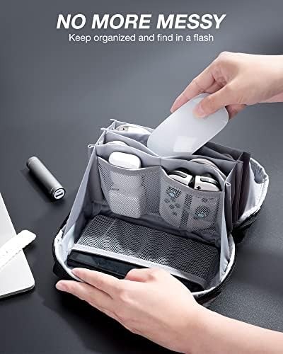 Pink Compact Tech Organizer for Travel and Cords