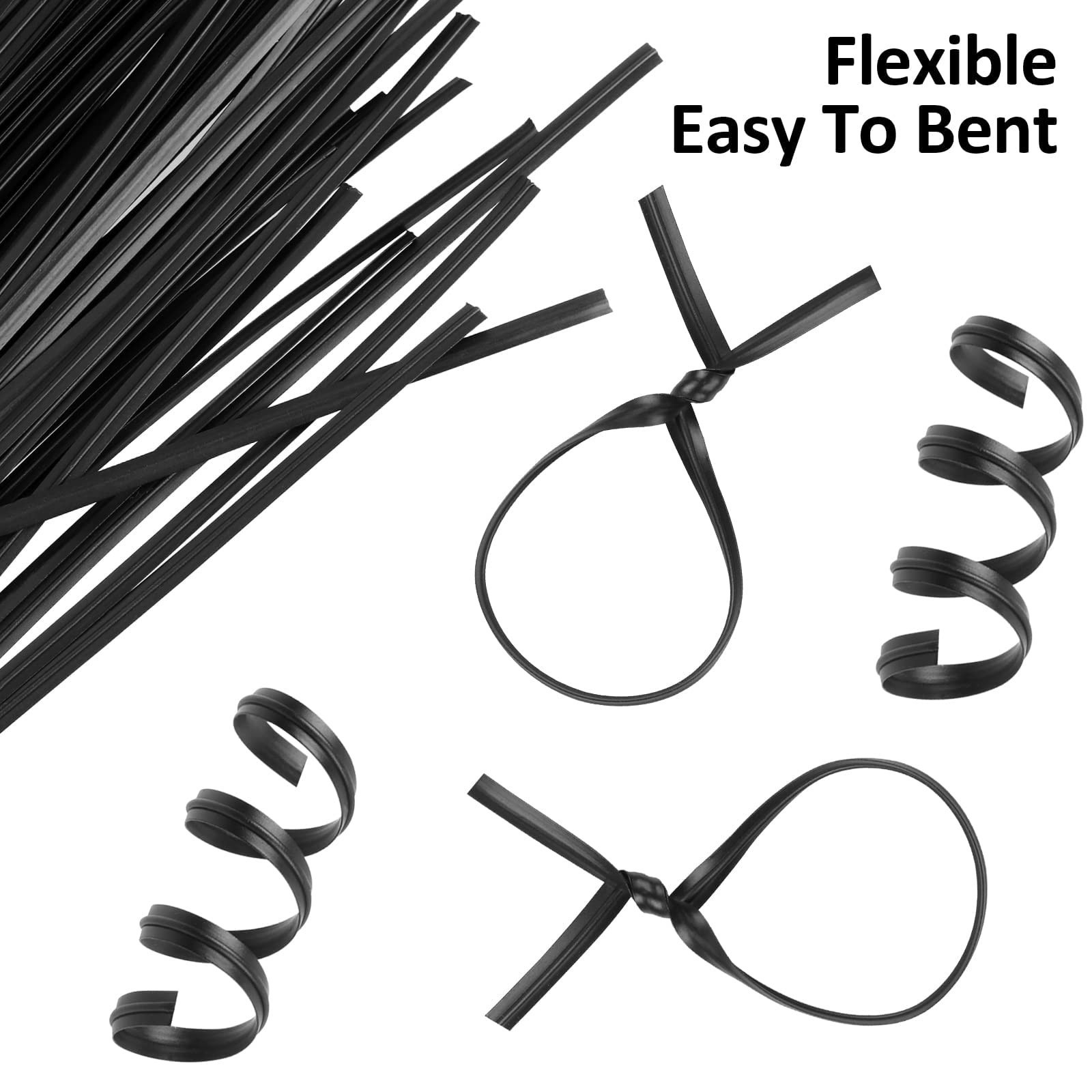 800 Pcs Plastic 4" Twist Ties for Bags, Bread, Household & Office Use
