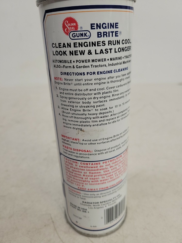 Gunk Engine Degreaser Original, used