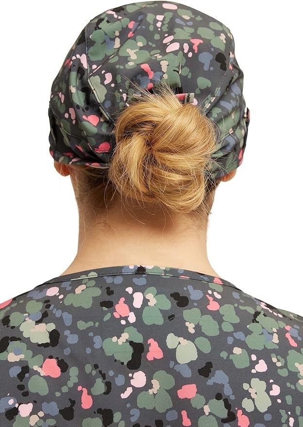 Cherokee Men & Women Print Scrubs Hat CK513, One Size, What The Speck?