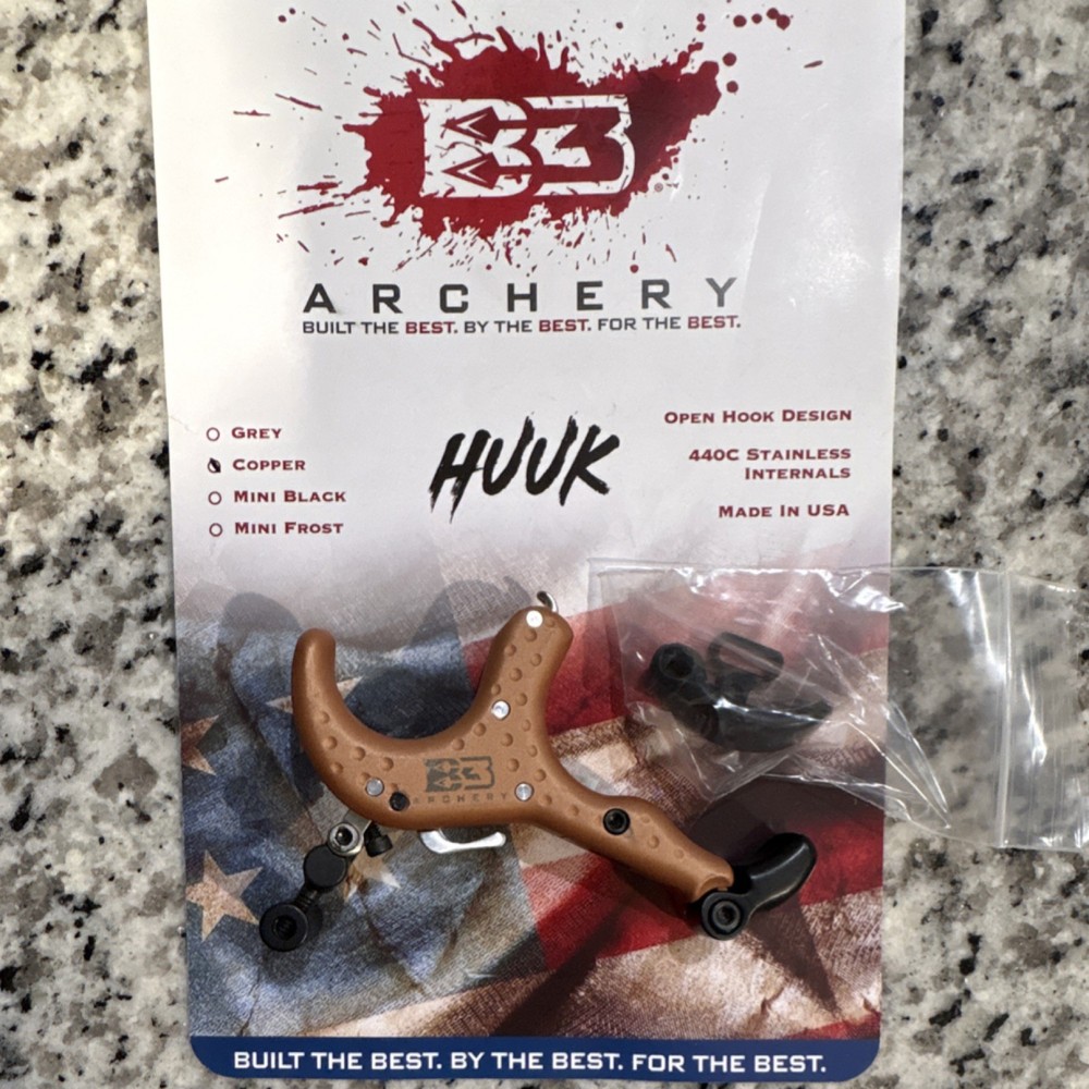B3 Archery HUUK Copper Thumb Trigger Release Aid Open Hook for Compound Bow