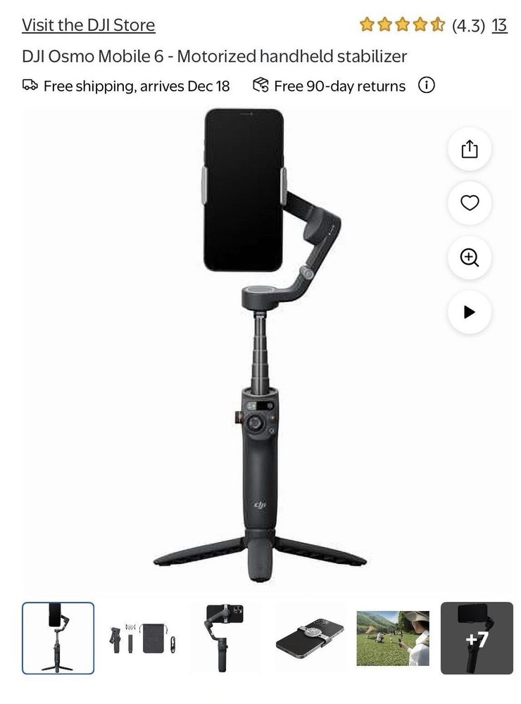 DJI Osmo Mobile 6 - Motorized Handheld Stabilizer Bundle, Sealed Box