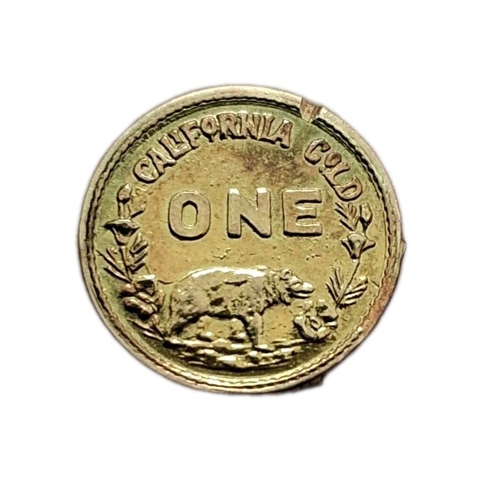 1915 California Fractional Gold Hart's Coins Of The West Minerva One CMRD-4 Rare