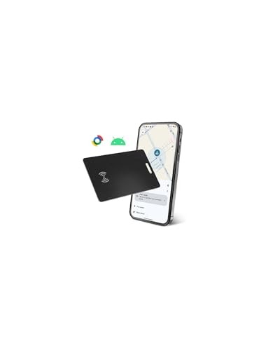 Android Wallet Tracker Card, Smart Card (Android Only), GPS Wallet Black