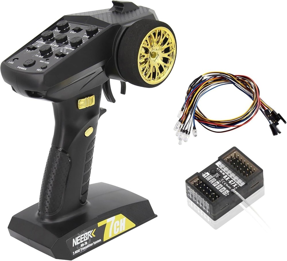 NEEBRC 7 Channels RC Transmitter with Receiver Built-in Light Control System ...