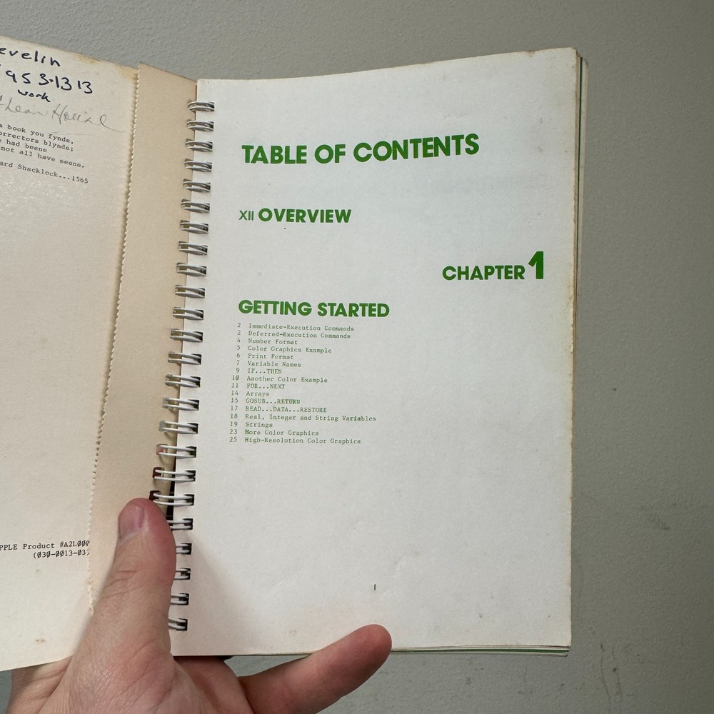 VTG 1978 Apple II Applesoft Basic Programming Reference Manual Computer Inc